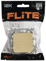 FLITE Выключатель 1-клавишный проходной 10А ВС61-1-0-ФлН навахо IEK