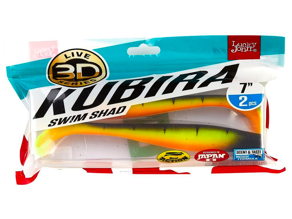 Виброхвосты LJ 3D Series KUBIRA SWIM SHAD 7,0in (17,50)/PG14 2шт.