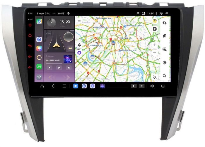 Магнитола для Toyota Camry 2014-2018 - Kuberg OL-1608 QLed, Android 13, Быстрейшая, CarPlay, SIM-слот