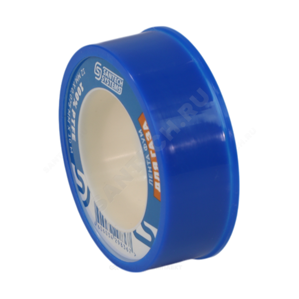 Лента ФУМ PTFE 12ммх0,075ммх10м катушка среда: газ SantechSystems