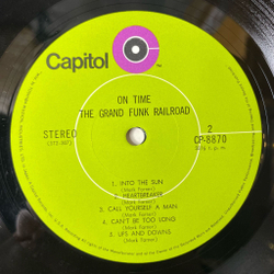 Винтажная виниловая пластинка LP Grand Funk Railroad On Time (Japan 1970) (No Obi) Into The Sun