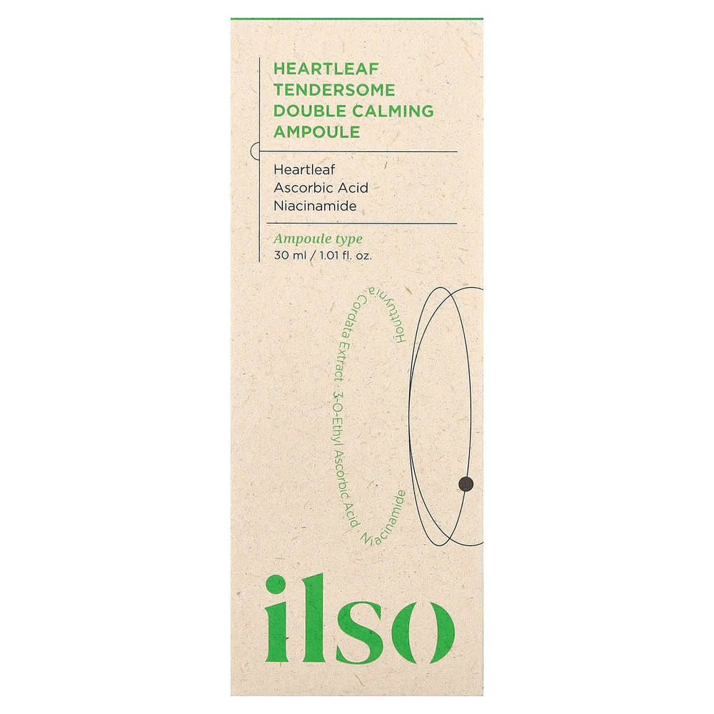 ilso, Heartleaf Tendersome, двойная успокаивающая сыворотка, 30 мл (1,01 жидк. унции)