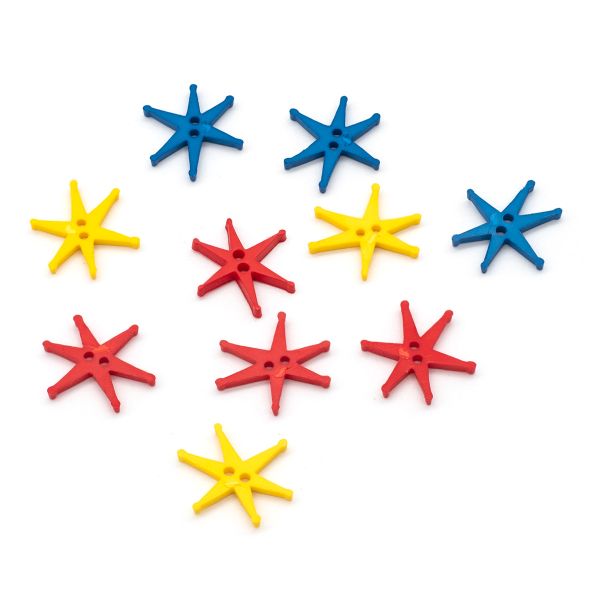 Пуговицы 2 прокола детские 32L=20 мм, Звезды (I1553-W2) 6 шт, Magic Buttons