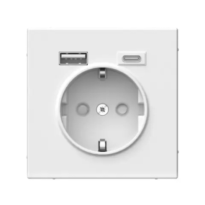 ARTGALLERY РОЗЕТКА 16А с 2 USB A+C, 5В/2,4А/3,0А, 2х5В/1,5А, механизм, БЕЛЫЙ