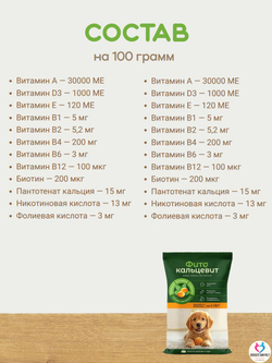Фитокальцевит витаминно-минеральный комплекс для щенков,500г