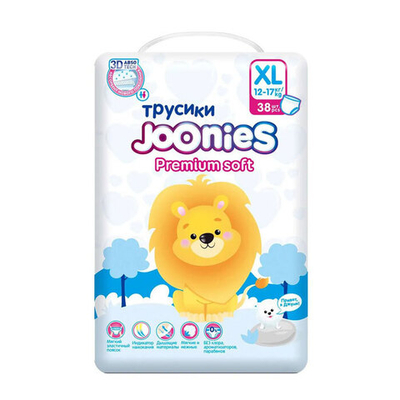 Трусики Joonies Premium soft ХL (12-17 кг) 38 шт