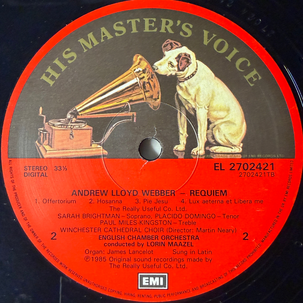 Andrew Lloyd Webber ‎– Requiem (Европа 1985г.)