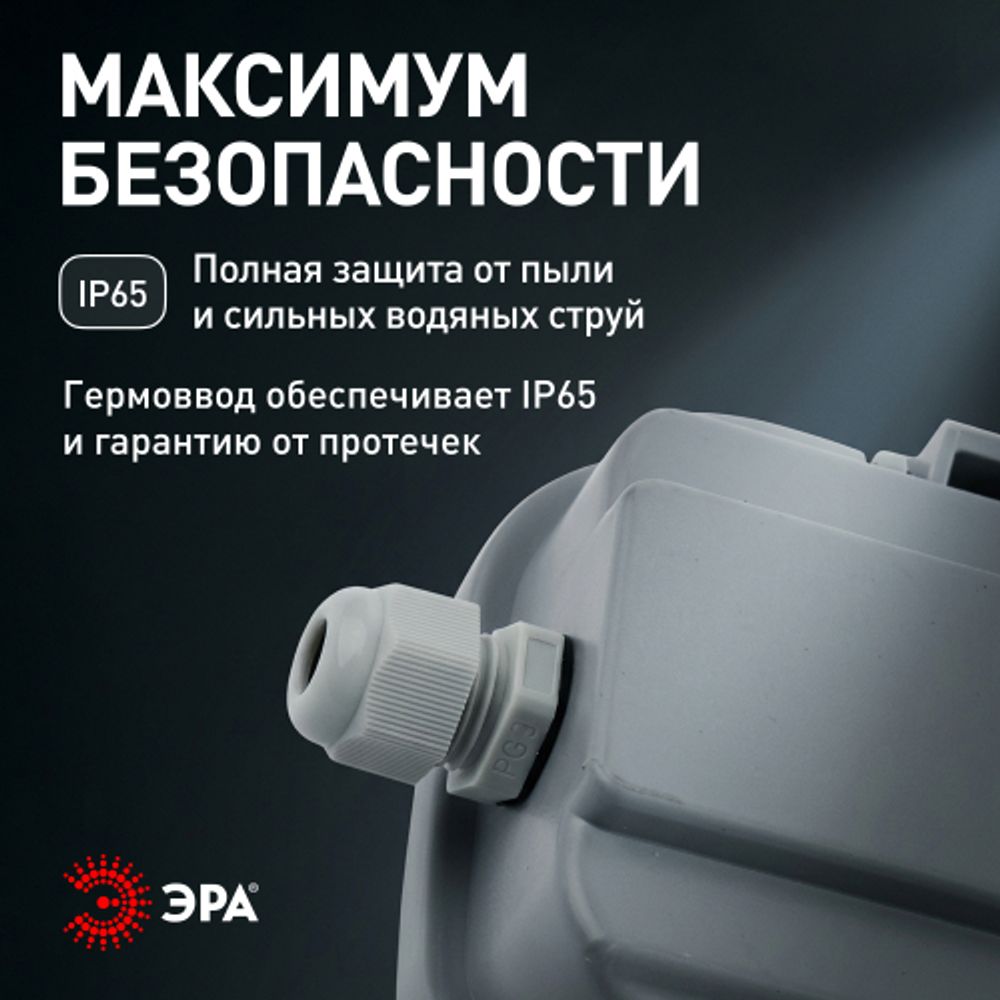 Светильник ЭРА SPP-101-0-001-120 IP65 под светодиодную лампу T8 G13 LED 1200 | Линейные IP65 под лампу T8 LED