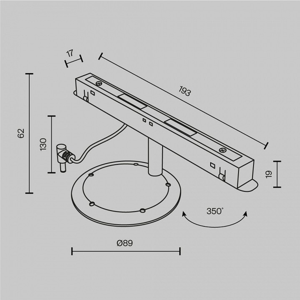 Переходник для трека Maytoni Accessories for tracks Exility TRA034CVC-B