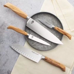 Нож для чистки и нарезки 12см Berger Cutlery Ergo Line Olive