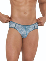 Серые трусы-джоки с цветочым принтом Avalon Jockstrap (Размер: L) (Цвет: серый)