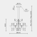 Подвесная люстра MODELUX premium ML.7815.600P GD
