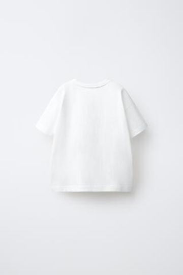 ZARA ФУТБОЛКА С КАРМАНОМ И ПРИНТОМ MINNIE MOUSE © DISNEY, БЕЛЫЙ
