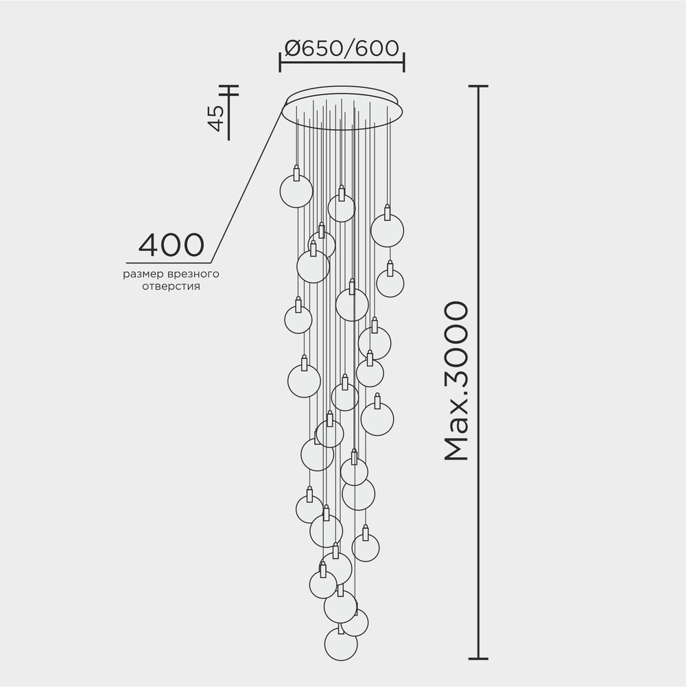 Подвесная люстра MODELUX ML.88988.25 GD