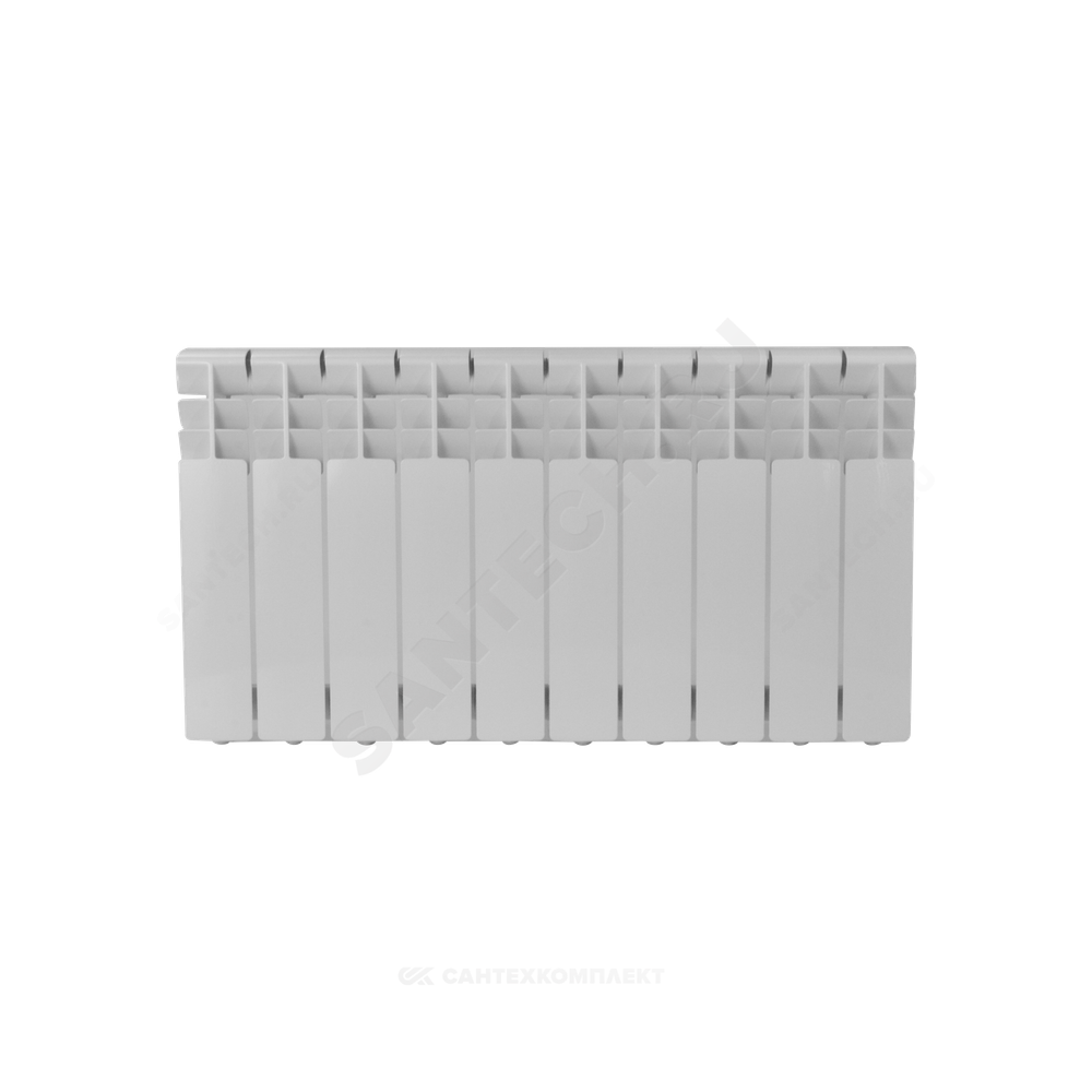 Радиатор алюминиевый Delta Plus 350 10 секций Qну=1030 Вт RAL 9016 (белый) Ogint