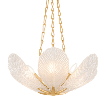 Corbett Galena Chandelier, 61 cm, Vintage Gold Leaf
