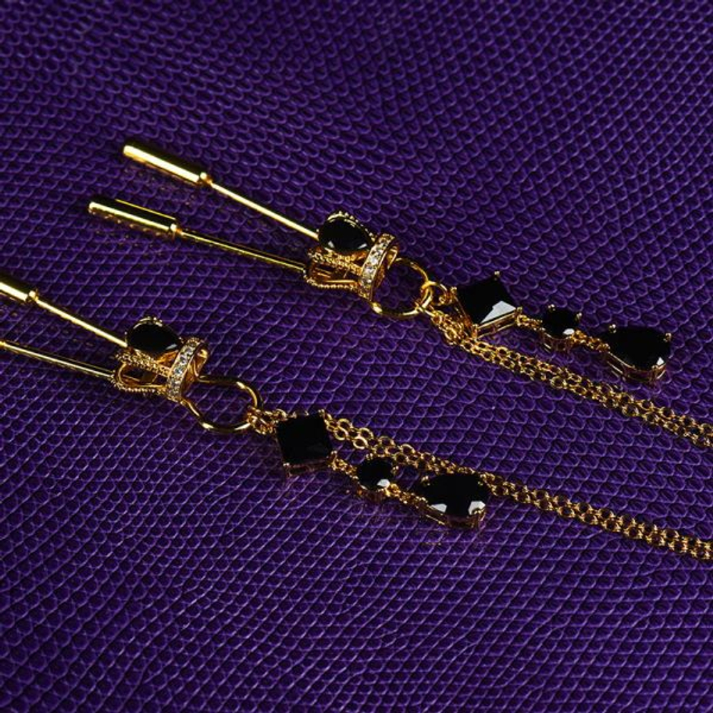 UPKO Зажимы на соски Crown chain nipple clamps