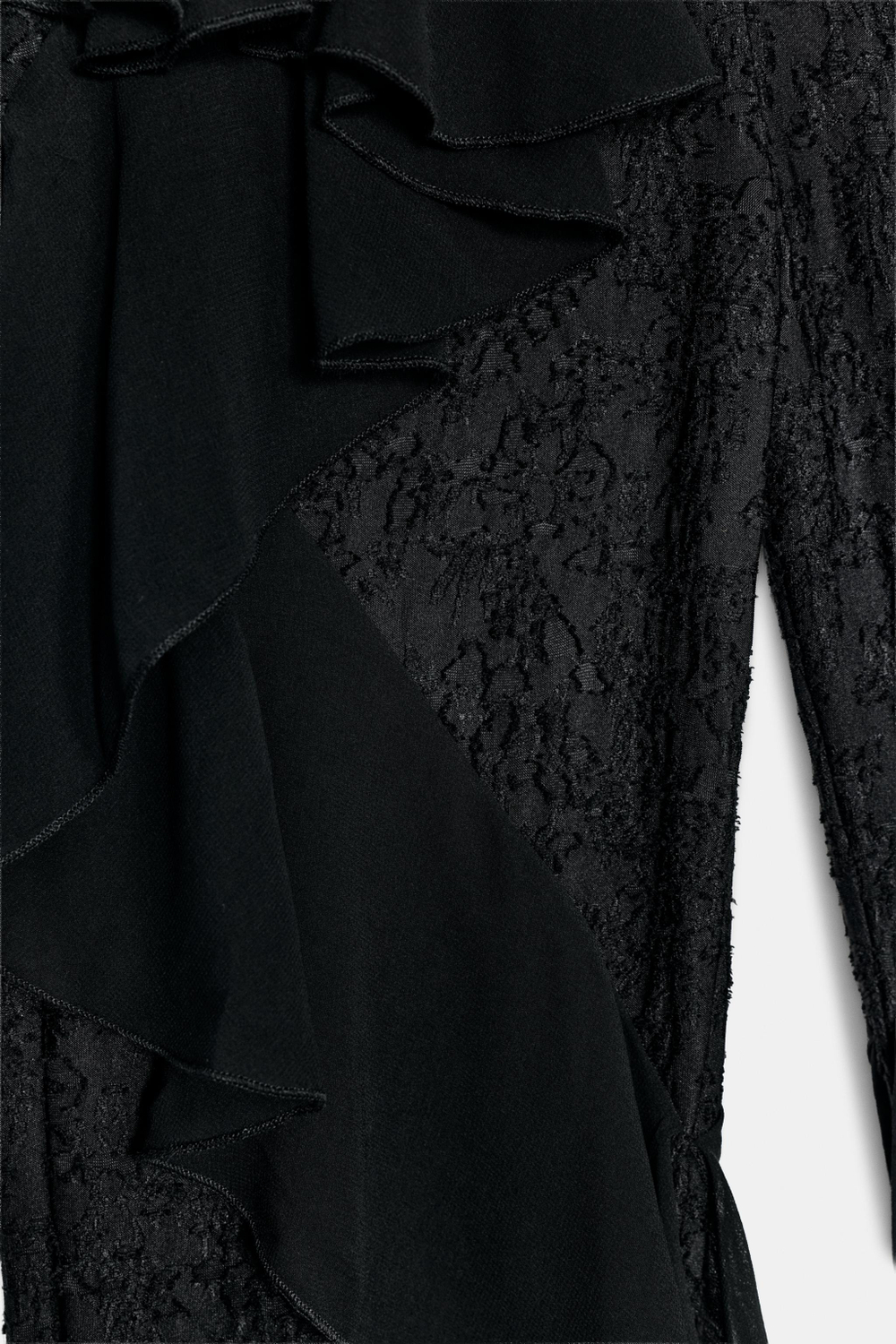 БРЮКИ С КРУЖЕВНЫМИ ВОЛАНАМИ — ZARA