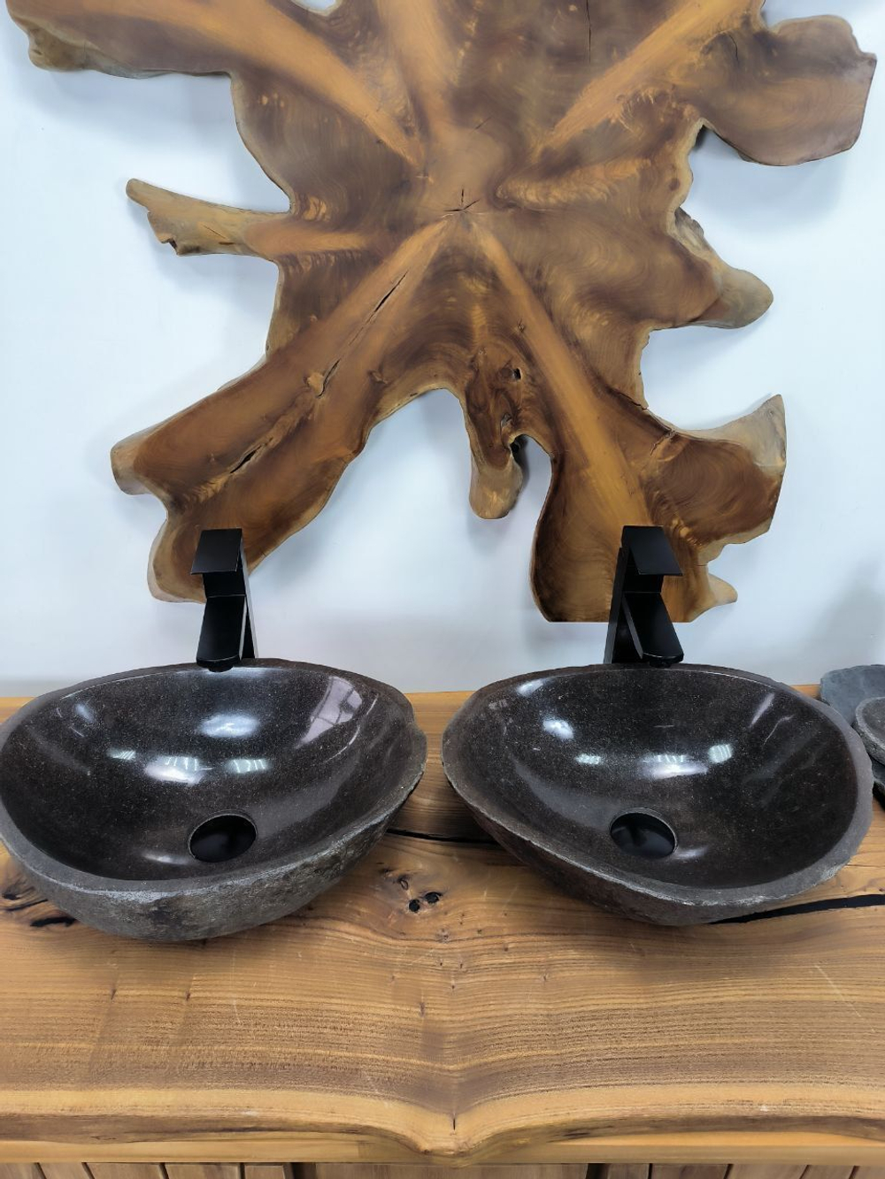 Раковина из речного камня ПАРА! RS-66347 42х32х15 из натурального камня