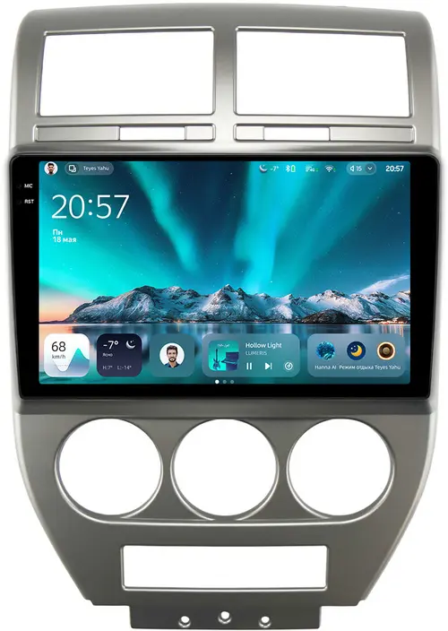 Магнитола для Jeep Compass 2006-2010 - Teyes CC4 монитор 10.36" 2K QLED на Android 14, Быстрейшая, Snapdragon 680, DSP, CarPlay, 4G SIM-слот