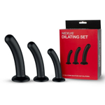 Набор из 3 черных анальных втулок Dilating Set (Цвет: черный)