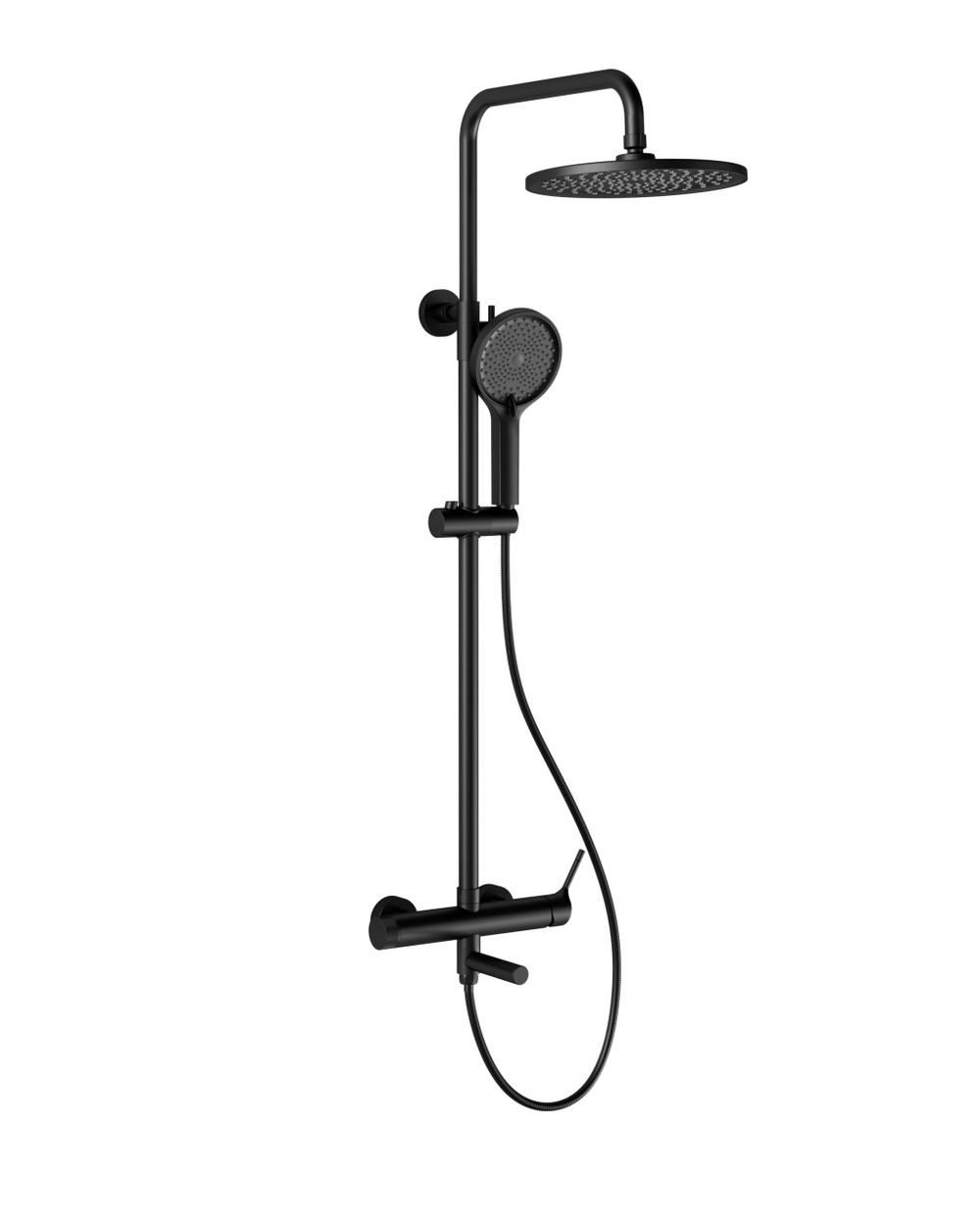 Душевая стойка Vincea Феерие (Feerie) VSFS-5FE1MB с изливом, черный