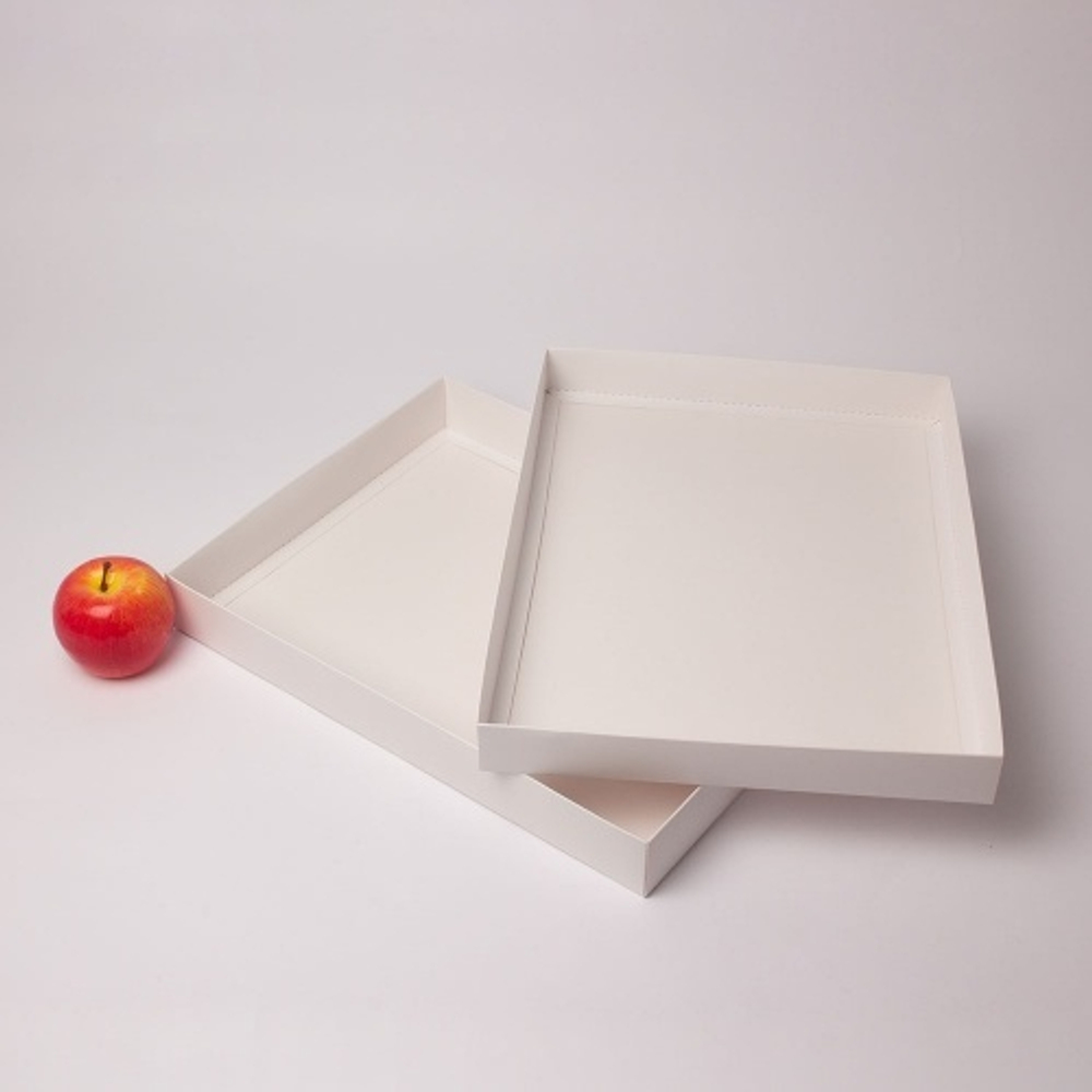 Коробка крышка-дно 40x5x30, белый, картон