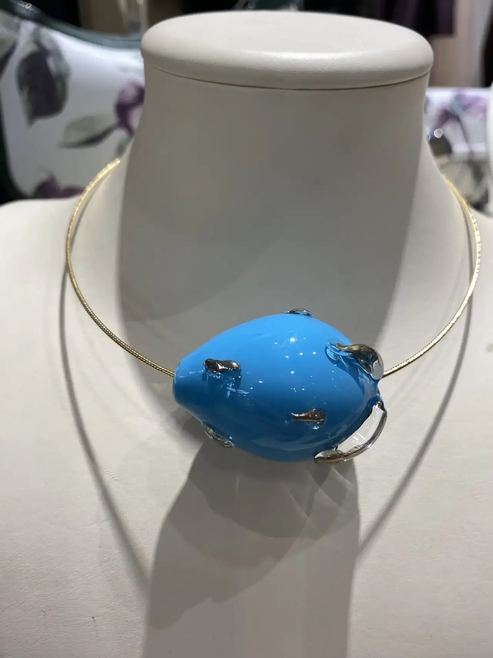 Колье М-17 клубника на гривне P.J. MURANO