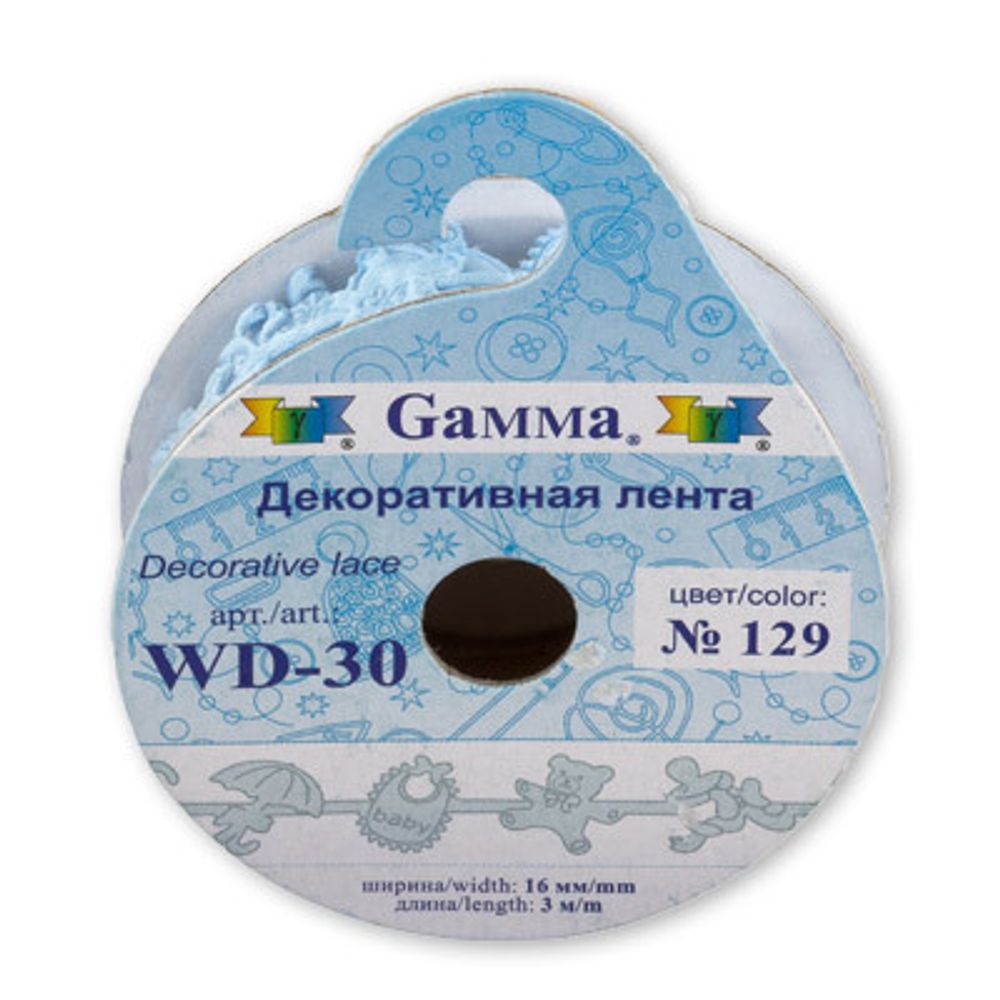 Лента декоративная 16.0 мм / 5 шт по 3 метра, 026 красный, WD-30 Gamma