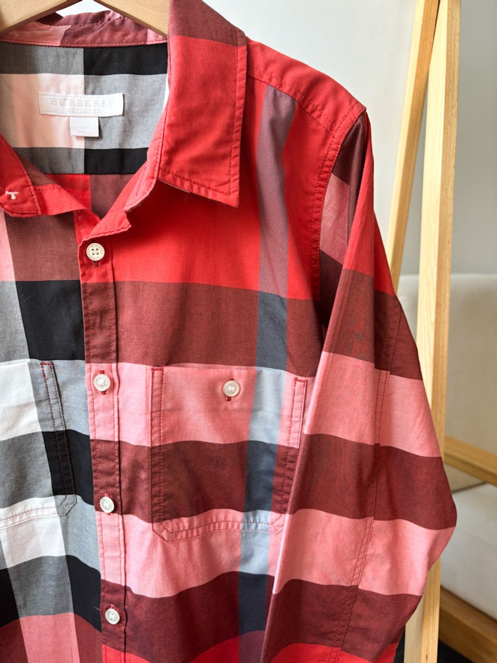 Хлопковая рубашка Burberry, 152