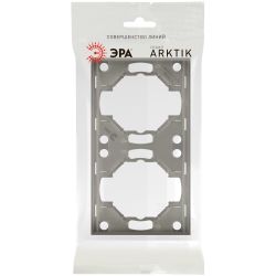 Рамка для розеток и выключателей ЭРА Arktik 16-5002-07 на 2 поста титан | Эра Arktik