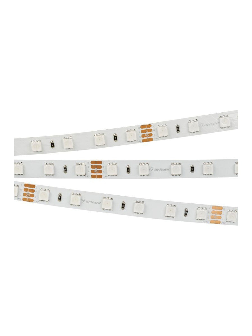 Лента светодиодная RT-B60-10mm 24V RGB 14.4Вт/м IP20 5060 открыт. (уп.5м) Arlight 010367(2)