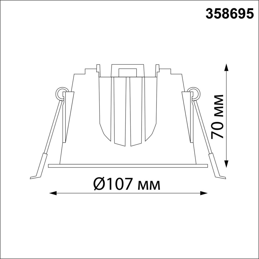 358695 SPOT NT21 462 белый/черный Светильник встраиваемый светодиодный IP20 LED 4000К 20W 100-265V KNOF