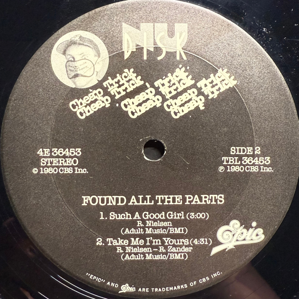 Cheap Trick ‎– Found All The Parts (США 1980г.) 10"