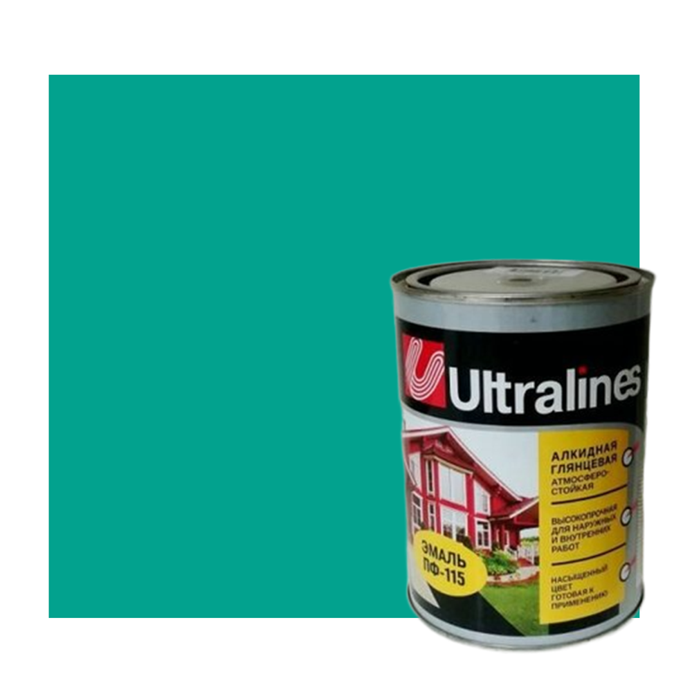 Эмаль ПФ-115 "ULTRA LINES" БИРЮЗОВАЯ 0,8кг