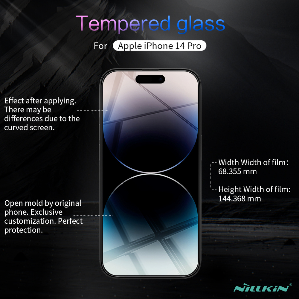 Защитное стекло с прозрачными рамками от Nillkin для iPhone 14 Pro Max, серия H+Pro Anti-Explosion Glass Screen Protector