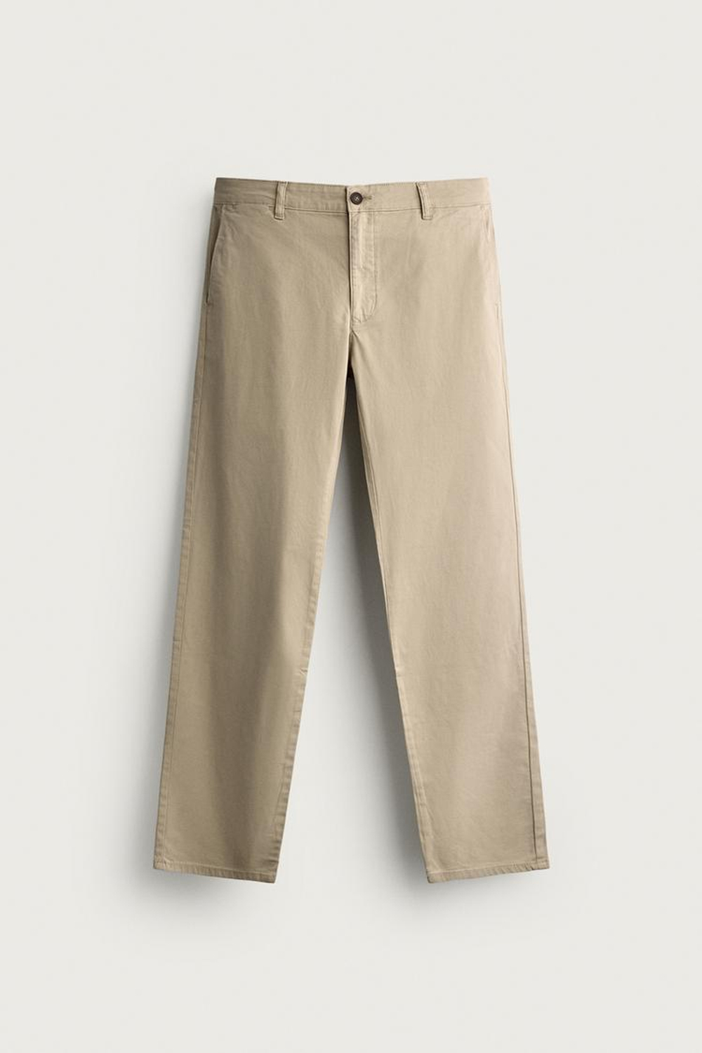 ZARA БРЮКИ ЧИНОС SLIM FIT, БЕЖЕВЫЙ