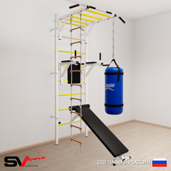 Шведская стенка Sv Sport 5523 (Турник рукоход/Брусья/Скамья/Лестница/Цепь/Мешок 30кг)