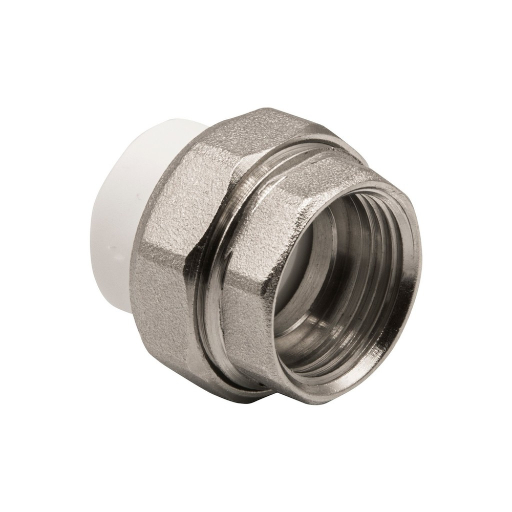 Муфта комб. разъемная, вн 20х3/4" EVER® БЕЛЫЙ штрихкод (Россия)