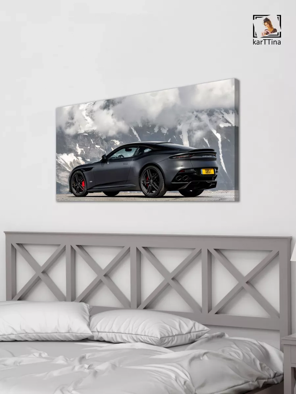 Картина на стену "Aston Martin DBS Superleggera", 80х40 см