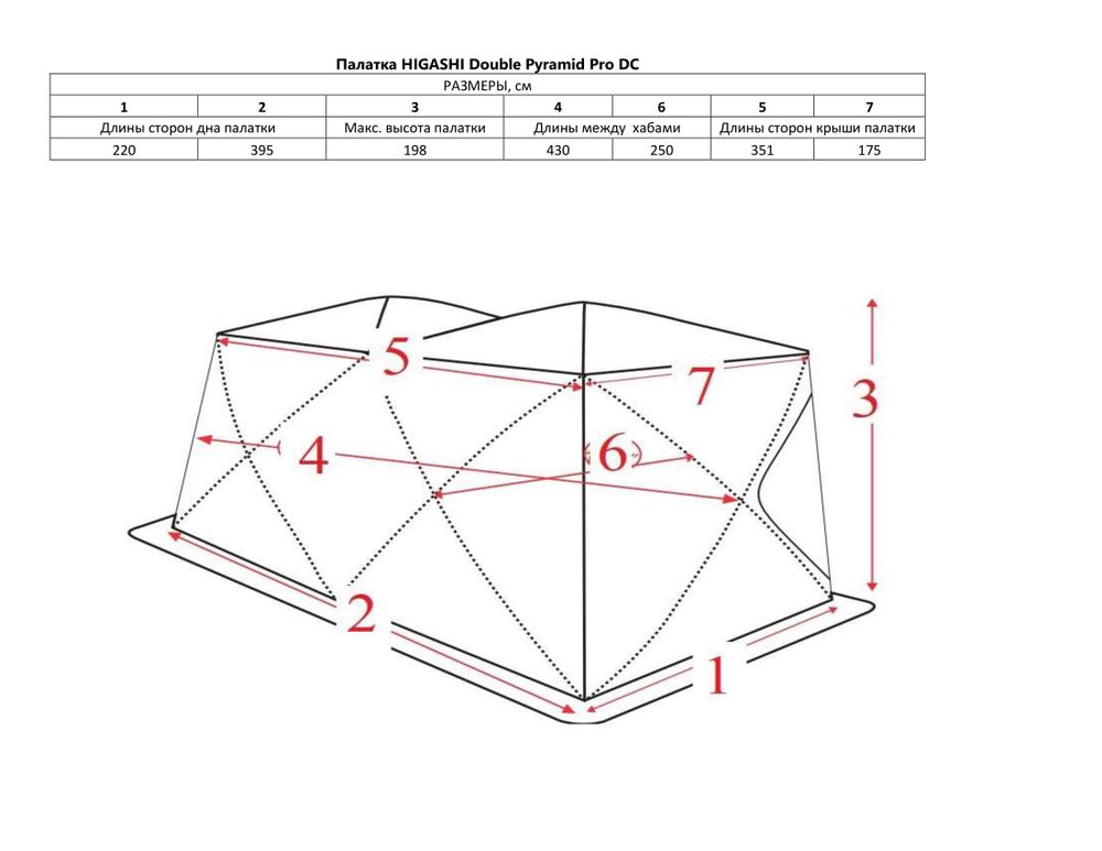 Палатка HIGASHI Double Pyramid Pro DC
