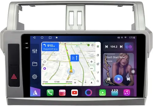 Магнитола для Toyota Land Cruiser Prado 150 2014-2017 (рамка тип 1) - FarCar S500-TS10 монитор 10.36" QLED на Android 14, Быстрая, CarPlay, 4G SIM-слот