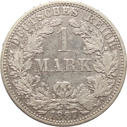1 марка 1887 (A) Германия F-VF