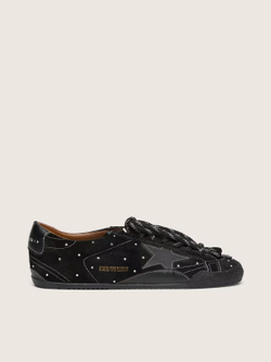 True Star in black suede with crystals and black leather star