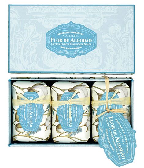 Цветы хлопка, набор мыла Cotton Flower, Castelbel Porto