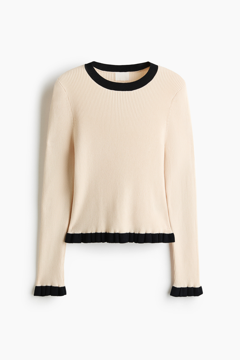 Облегающий топ в резинку с оборками - H&M