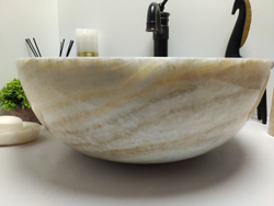 Раковина из оникса Bowl Yellow BO-60505 45x45x17 из натурального камня