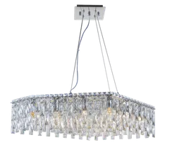 Люстра подвесная NewRgy 5725R/10A CHROME+CLEAR, 10×40 Вт, хромированная и прозрачная