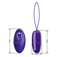 Фиолетовое виброяйцо 6,9см с пультом ДУ Pretty Love Selkie-Youth BI-014865WL