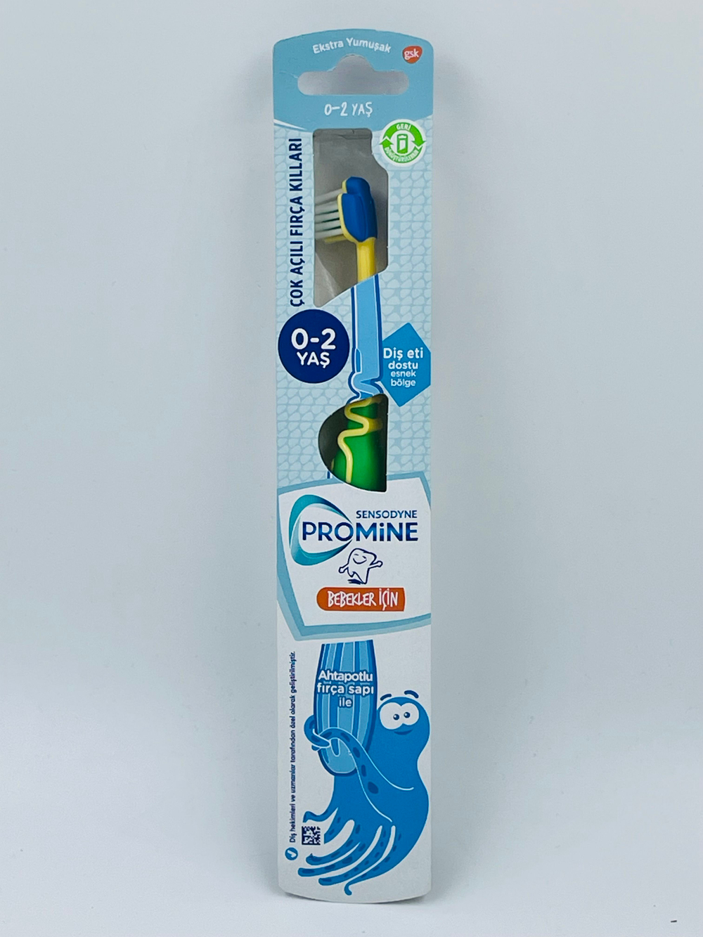 Sensodyne Зубная щетка зеленая Promine Extra Soft для малышей от 0 до 2 лет (Германия)